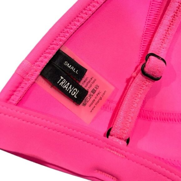 2 bikini tops-triangl neoprene top /Victoria’s Secret padded halter both size S - Picture 6 of 10